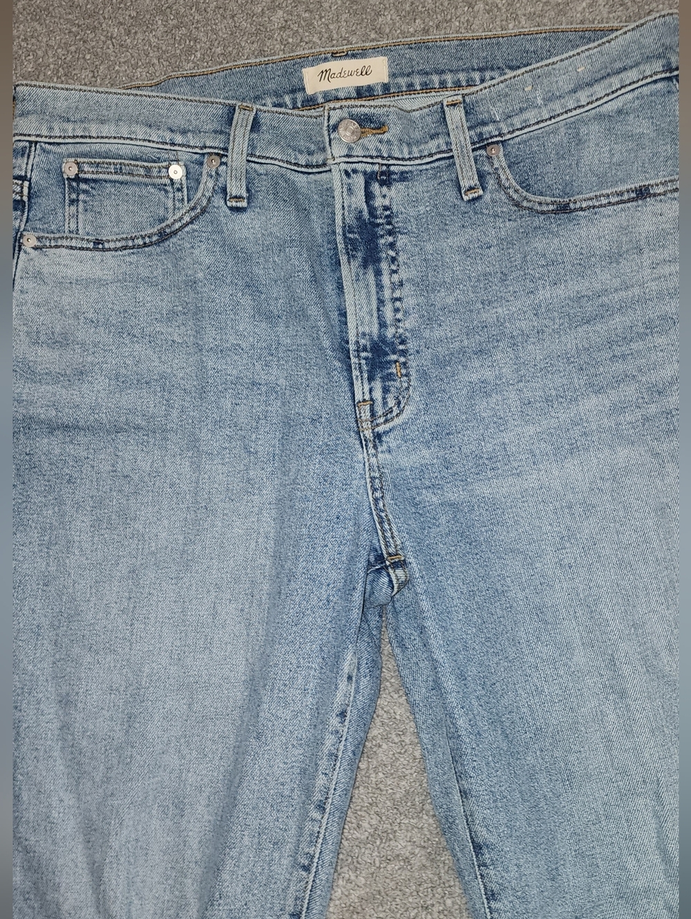 Madewell The Perfect Vintage Jean Light Wash Distressed Straight Leg Jeans 32 - Picture 4 of 7